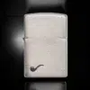 ZIPPO Pipe Lighter Brushed Chrome with specialized pipe insert