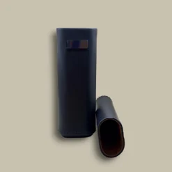 Black Leather Cigar Case CLC-05-BK Front View