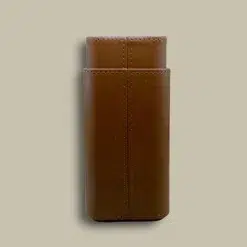 Brown Leather Cigar Case CLC-19-BR Back View