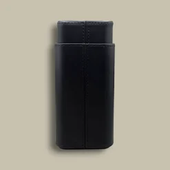 Black Leather Cigar Case CLC-42-BK Back View