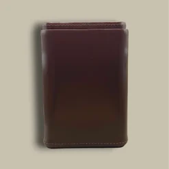 Dark Brown Leather Cigar Case CLC-62-BR Front View