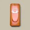 Brown Leather Cigar Case with Cutter CLC-65-BR Front View