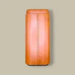 Brown Leather Cigar Case CLC-65-BR Back View