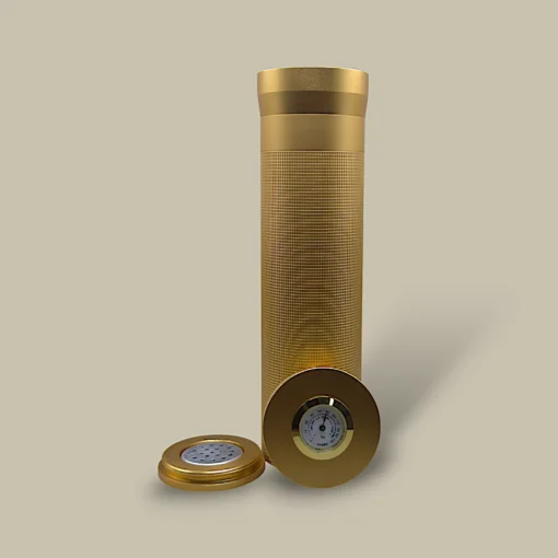 CTB-79-GT Gold Humidor Open with Hygrometer and Humidifier
