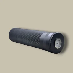 CTB-93-BK Matte Black Cigar Tube Lying with Hygrometer