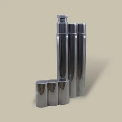 Compact Stainless Cigar Tube with Flask CTB-09-WT Open with Flask Cap