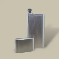 Elegant Cigar Tube with Flask CTB-20-SL Open Cap Display