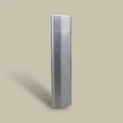 Elegant Stainless Cigar Tube Flask CTB-74-RD Angled View