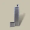 Elegant Stainless Cigar Tube Flask CTB-74-RD Open with Cap