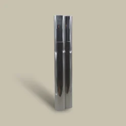 Executive Stainless Cigar Tube CTB-55-WT Angled Closed View
