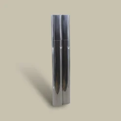 Long Stainless Cigar Tube with Flask CTB-86-SL Side View
