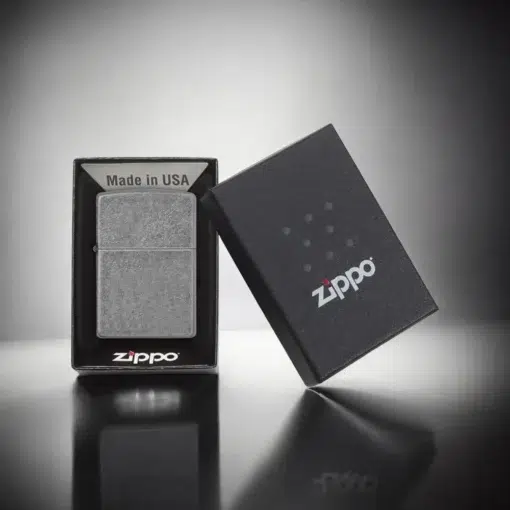 ZIPPO® 121FB Antique Silver Lighter in Box