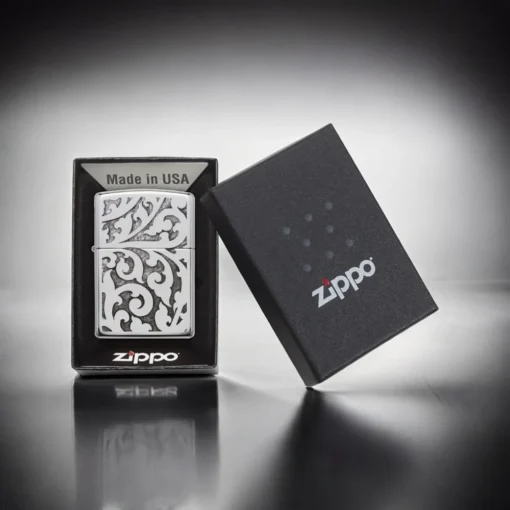 ZIPPO® 28530 Filigree Chrome Lighter in Box