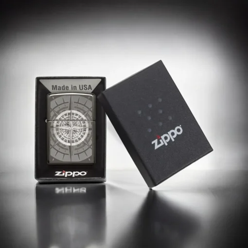 zippo-29232-compass-chrome-lighter-box