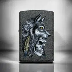 ZIPPO® Wolf Skull Design Lighter 29863