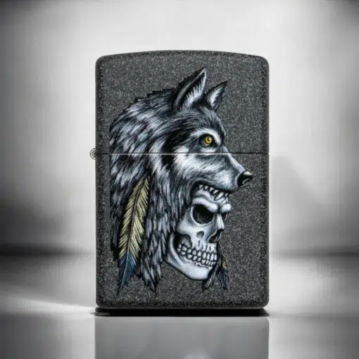 ZIPPO® Wolf Skull Design Lighter 29863