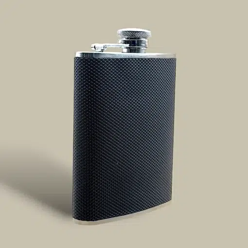 Black Textured Flask FL-540 – Side Angle