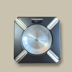Cigar Ashtray Black Metal ASH-CG04BK – Top View