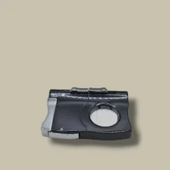 Cigar Cutter Black Double Blade DB-18B – Front View