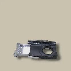 Cigar Cutter Black Double Blade DB-18B – Open View