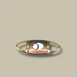 Cigar Cutter Double Blade Gold Bronze Shimmer DB-31G – Front View