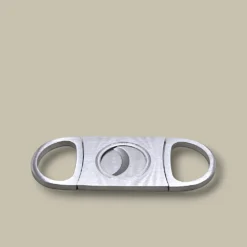 Cigar Cutter Double Blade Matte Silver DB-29S – Front View