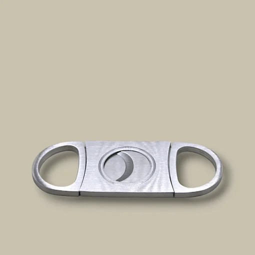 Cigar Cutter Double Blade Matte Silver DB-29S – Front View
