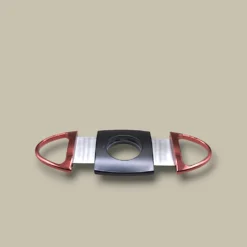 Cigar Cutter Double Blade Red Black DB-34RBK – Open View