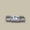 Cigar Cutter Double Blade Silver Frosted DB-12SF – Front View