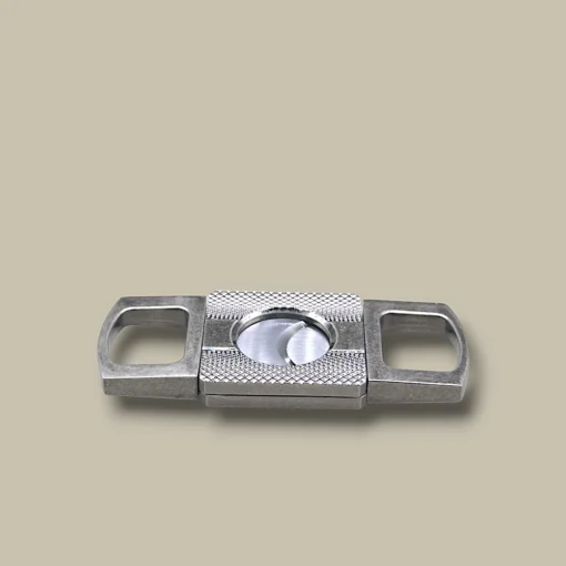 Cigar Cutter Double Blade Silver Frosted DB-12SF – Front View