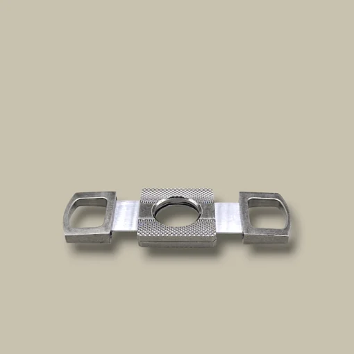 Cigar Cutter Double Blade Silver Frosted DB-12SF – Open View