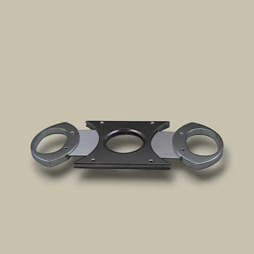 Cigar Cutter Double Blade Titanium Finish DB-25T – Open View