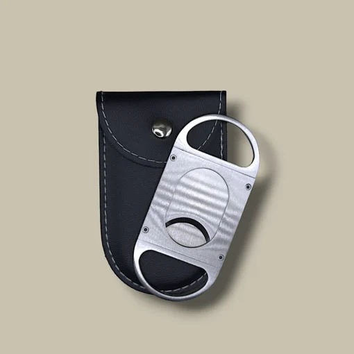Cigar Cutter Silver Flat Design DB-21S – in Case