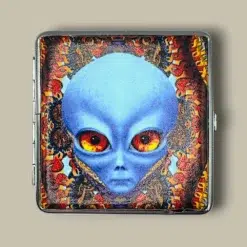 Blue Alien Cigarette Case CC-54 – Front View