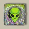 Green Alien Cigarette Case CC-50 – Front View