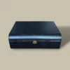 Crocodile Leather Cigar Humidor Top View HM-205L-DB