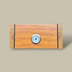 Glass Top Burl Humidor Front View HM-116A-BU