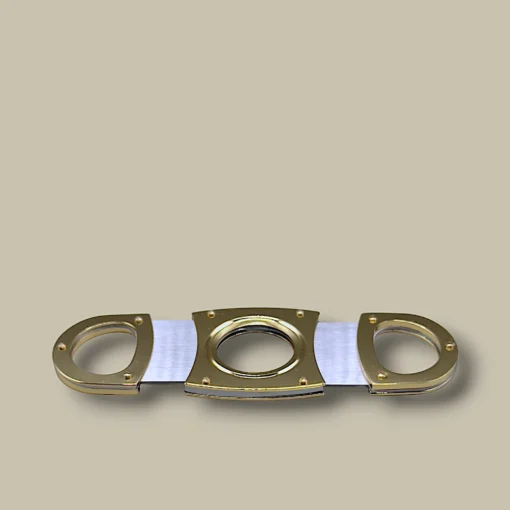 Guillotine Cigar Cutter Gold Steel DB-03G – Open View