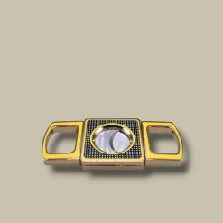 Guillotine Cigar Cutter Yellow Carbon DB-10YCF – Front View