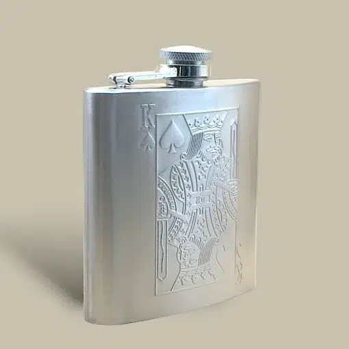 King of Spades Stainless Steel Flask FL-560 – Side View