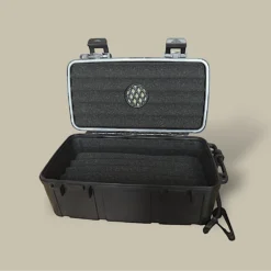 Travel Humidor – 10 Cigars – Black CTB-99B-BK – Foam Insert