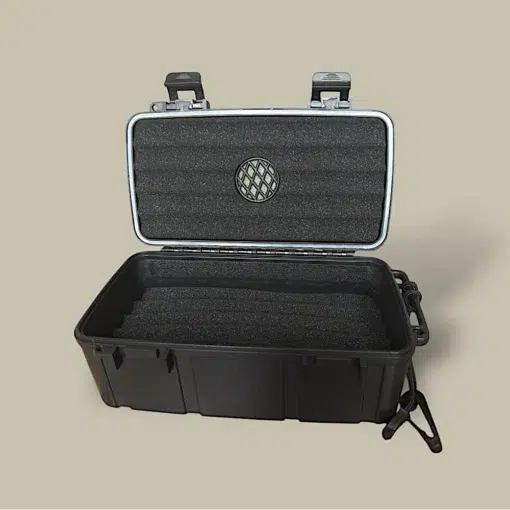 Travel Humidor – 10 Cigars – Black CTB-99B-BK – Foam Insert