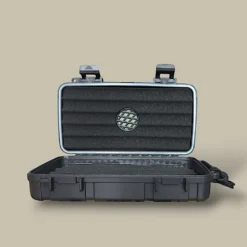 Travel Humidor – 5 Cigars – Black CTB-100-BK – Side Angle