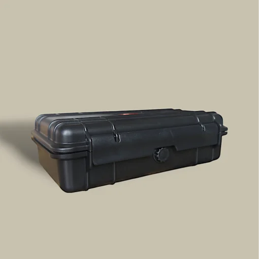 Waterproof Travel Humidor – 5 Cigars – Black CTB-99A-BK – Side Angle