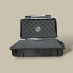 Waterproof Travel Humidor – 5 Cigars – Black CTB-99A-BK – Open View