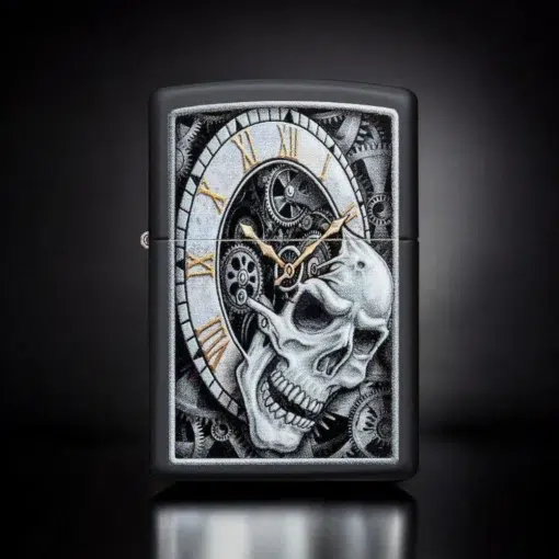 ZIPPO® Skull Clock Design Lighter 29854
