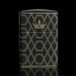 ZIPPO® Queen of Bud® Black Obsidian Geometric Lighter
