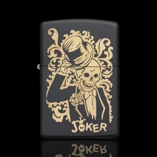 ZIPPO® Skeleton Joker Lighter Side View