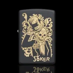 ZIPPO® Skeleton Joker Black Matte Lighter