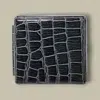 Black Crocodile Leather Cigarette Case CC-32 Front View